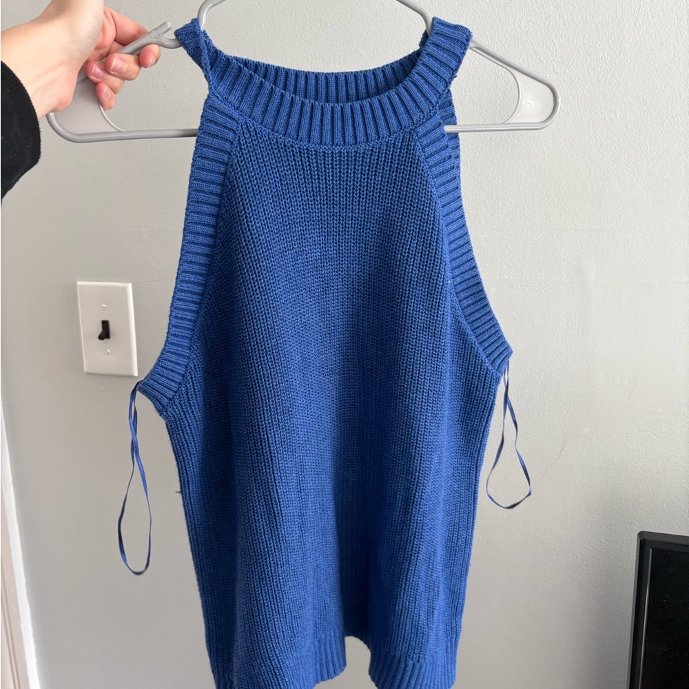 Old Navy Royal Blue Knit Halter Tank